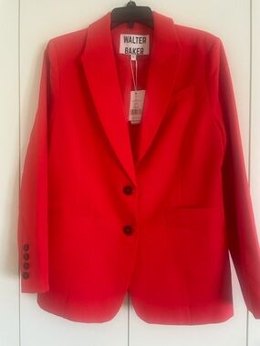 NWT Walter Baker Women's Vibrant Red Suit Jacket